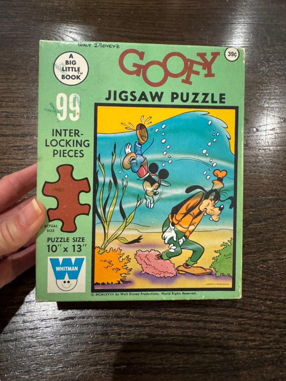 Vintage Whitman Goofy Kids Jigsaw Puzzle - 1968 Disney